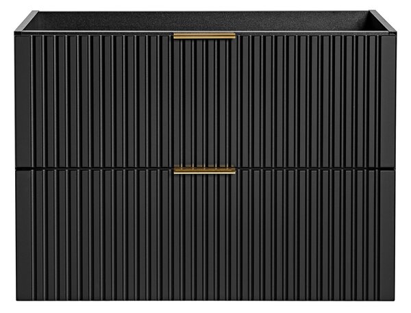 Comad Adel Black skříňka 80x46x57 cm pod umyvadlo závěsná černá ADEL BLACK 82-80-B-2S