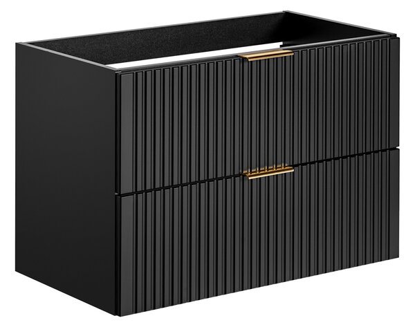 Comad Adel Black skříňka 80x46x57 cm pod umyvadlo závěsná černá ADEL BLACK 82-80-B-2S