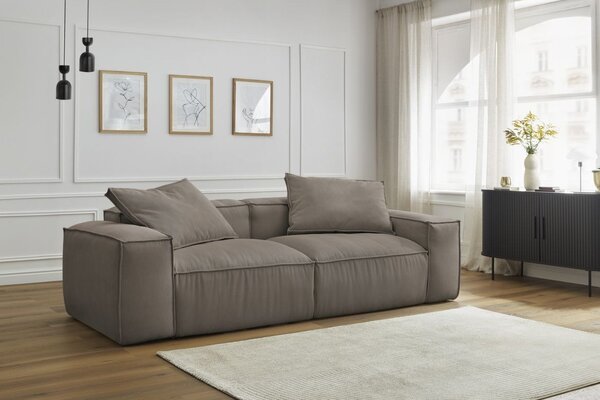 -25 % Dny MOMENTI– Bobochic Paris Světle hnědá manšestrová trojmístná pohovka Boheme 260 cm