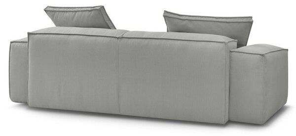 -25 % Dny MOMENTI– Bobochic Paris Světle šedá manšestrová trojmístná pohovka Boheme 260 cm