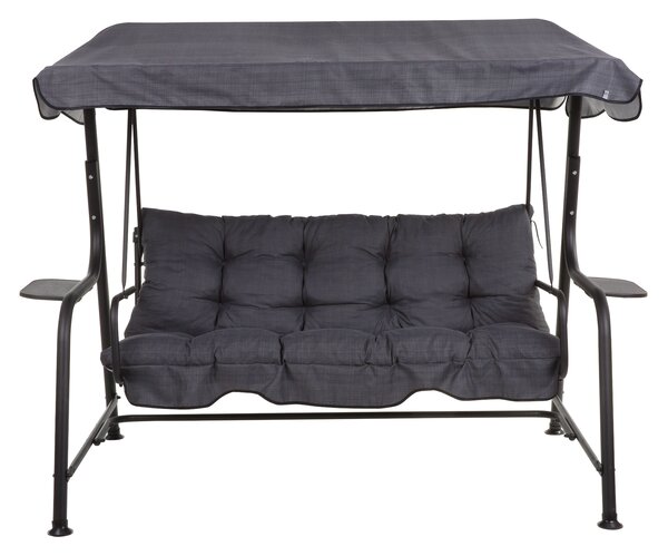 Zahradní houpačka Hawaii Black Edition s bočními stolky H024-07IB PATIO 461460