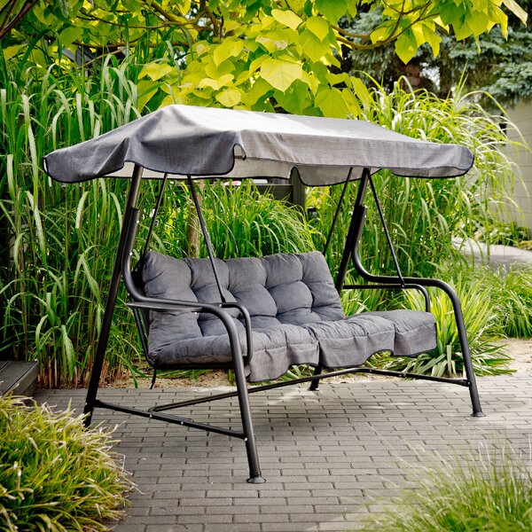 Zahradní houpačka Hawaii Black Edition s bočními stolky H024-07IB PATIO 461460