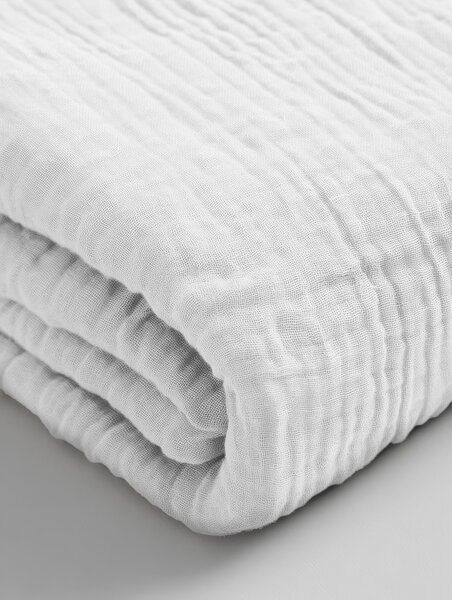 Mušelínové napínací prostěradlo Bílé Velikost: 90x200x30