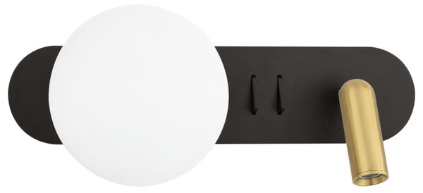 -25 % Dny MOMENTI– Nova Luce Černé kovové nástěnné LED světlo Noble