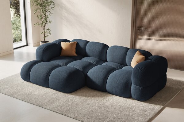 -25 % Dny MOMENTI– Cosmopolitan Design Tmavě modrá rohová pohovka Loretto 250 cm, levá