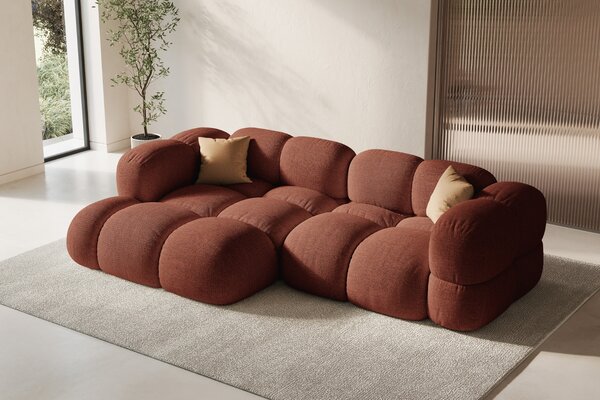 -25 % Dny MOMENTI– Cosmopolitan Design Terakotově oranžová rohová pohovka Loretto 250 cm, levá