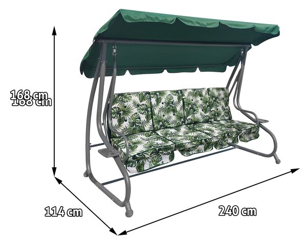 Zahradní houpačka 8078 NEW s motivem listů R-8078.LISCIE