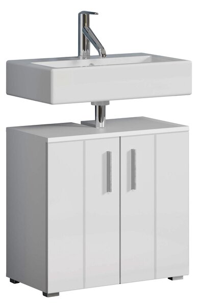 SKŘÍŇKA POD UMYVADLO, vysoce lesklá bílá, bílá, 60/58/34 cm MID.YOU - Koupelnové série, Online Only