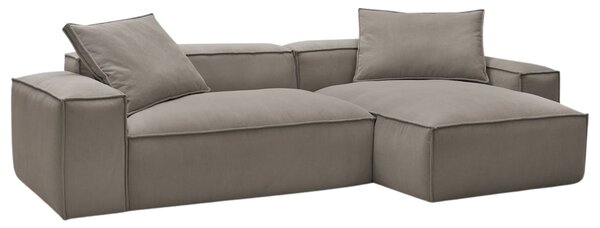 -25 % Dny MOMENTI– Bobochic Paris Světle hnědá manšestrová rohová pohovka Boheme 302 cm, levá/pravá