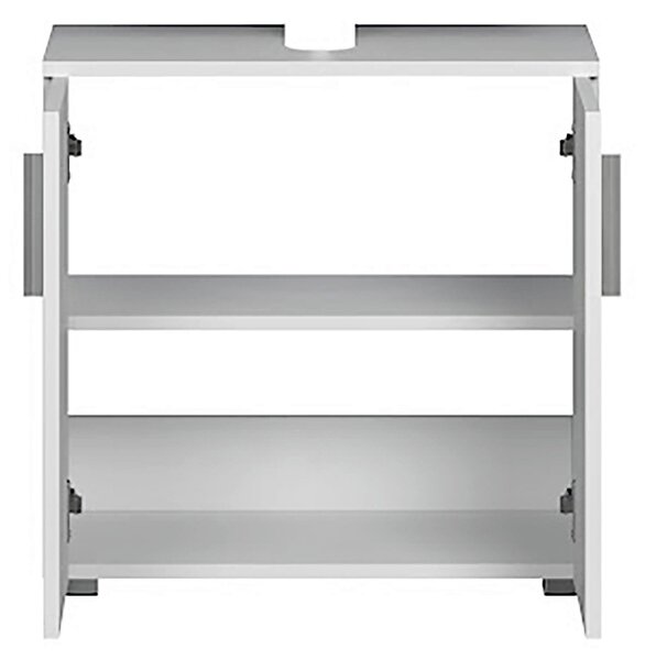 SKŘÍŇKA POD UMYVADLO, vysoce lesklá bílá, bílá, 60/58/34 cm MID.YOU - Koupelnové série, Online Only