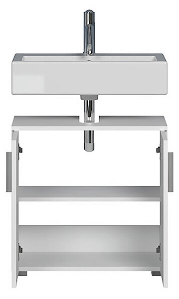 SKŘÍŇKA POD UMYVADLO, vysoce lesklá bílá, bílá, 60/58/34 cm MID.YOU - Koupelnové série, Online Only