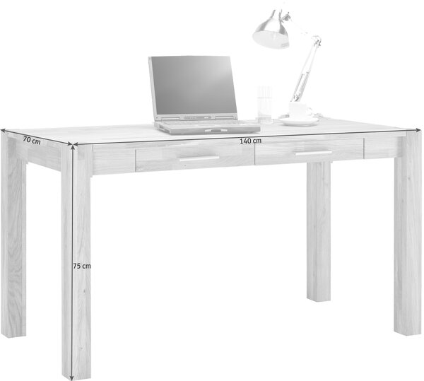 PSACÍ STŮL, divoký dub, 140/70/76 cm Linea Natura - Kancelářské stoly