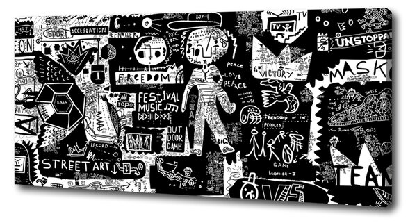 Foto-obraz canvas do obýváku Graffiti oc-53556779