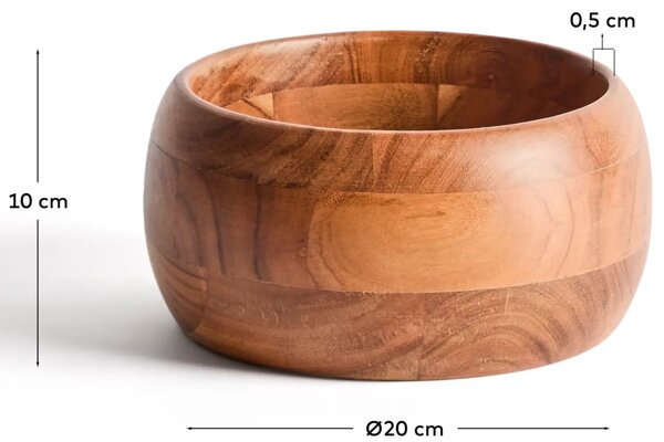--25 % Dny MOMENTI– Kave Home Dřevěná miska Malor Ø20 cm