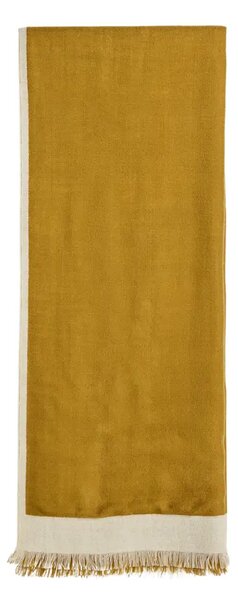 --25 % Dny MOMENTI– Kave Home Žluto-bílý vlněý pléd Orlet 170 x 130 cm