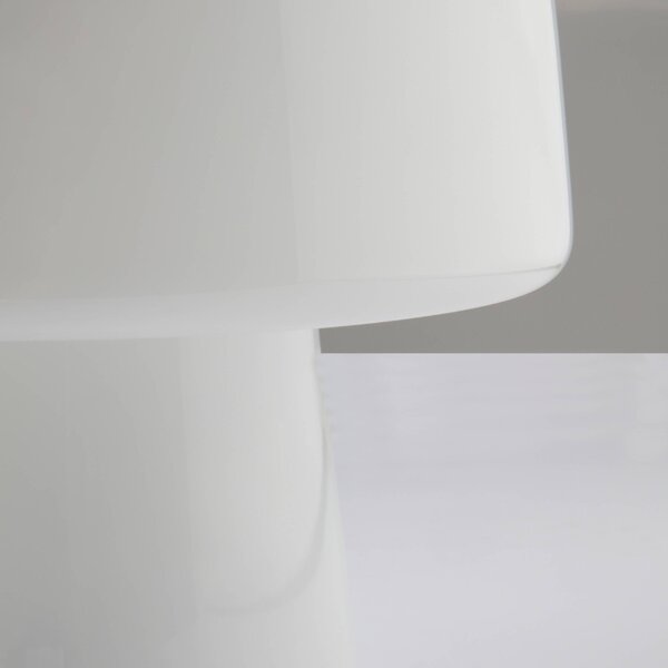Jotex Opálově bílá skleněná stolní lampa THETYS