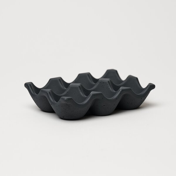 ODLITO Betonové plato na vajíčka – grafit (černá) – 14 cm