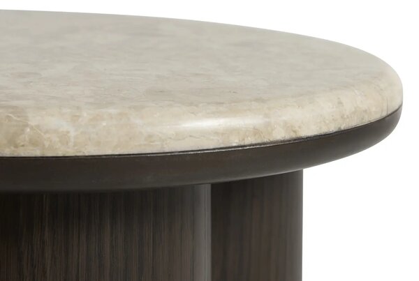 -25 % Dny MOMENTI– Unique Furniture Béžový mramorový odkládací stolek Piazze 45 cm