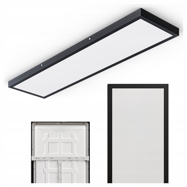 Stropní Svítidlo obdélníkový Smartled 120,01 x 30 cm černý