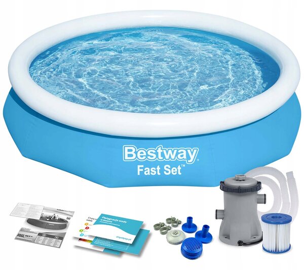 Bestway 57458 Bazén Samorozkládací Fast Set s filtrační pumpou 3,05 m x 66 cm