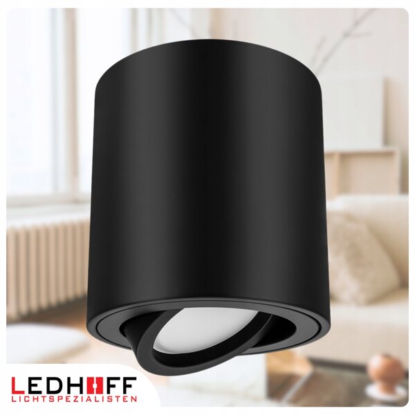 Stropní halogenové svítidlo LED GU10 Otočné Bodové Svítidlo Černé LEDHOFF