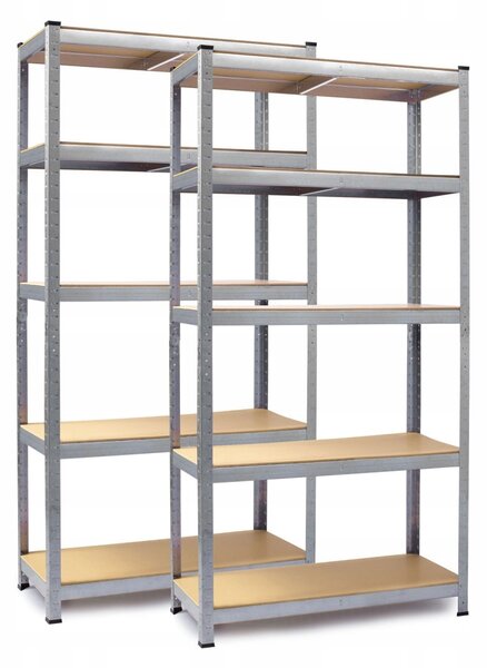 Skladový regál kovový HUMBERG 180 x 90 x 40 cm max 175 kg sada 2 ks