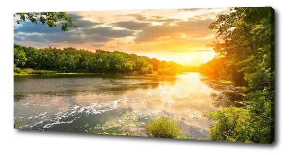 Foto obraz na plátně Soumrak nad řekou oc-54835338