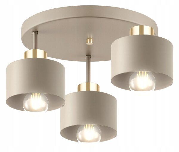 Závěsné svítidlo LEDLUX 3-bodové E27 moderní béžové zlaté