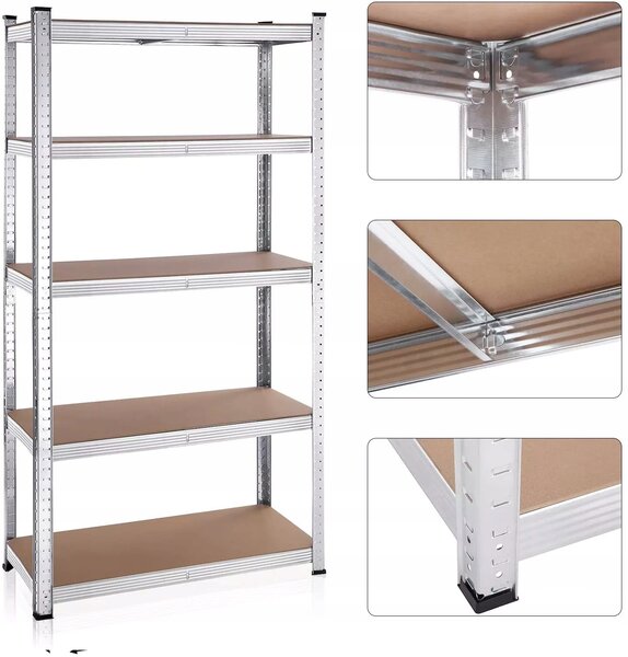 Kovový regál Medas Professional 5 polic 180x90x40 cm, nosnost 175 kg