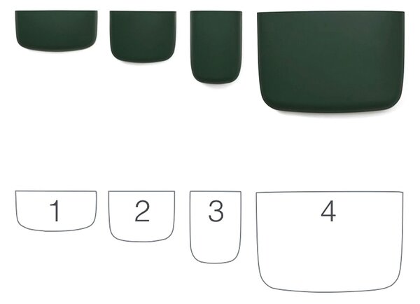 Normann Copenhagen deisgnové nástěnné organizéry Pocket 4
