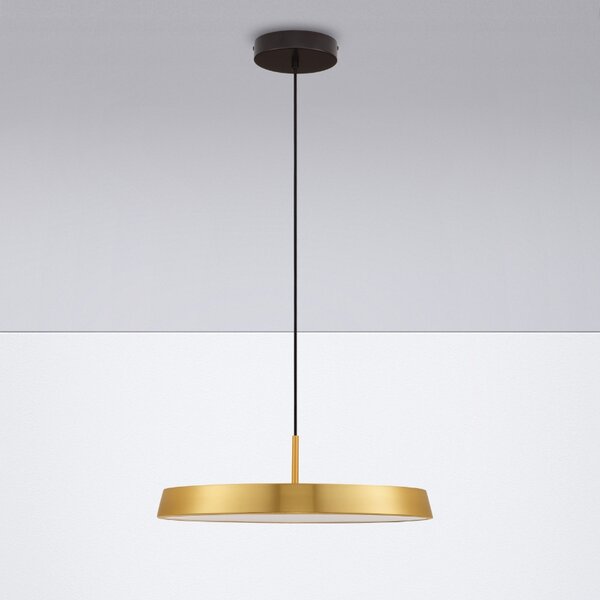 Zlaté kovové závěsné LED světlo Nova Luce Vetro 50 cm