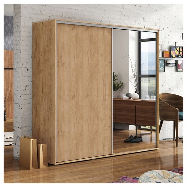 Šatní skříň LAYS 5 dub craft, šířka 100 cm, výška 215 cm
