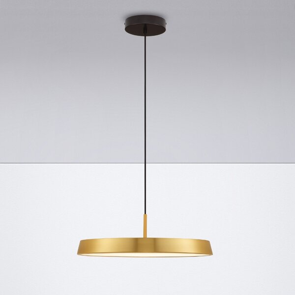 Zlaté kovové závěsné LED světlo Nova Luce Vetro 50 cm