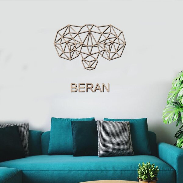 Dřevěná dekorace znamení BERAN | Rozměry (cm): 40x25 | Zvolte barvu dekoru: Javor