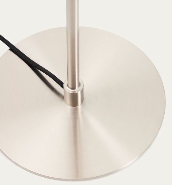 Kave Home Stříbrná kovová stojací lampa Nuvira 130 cm