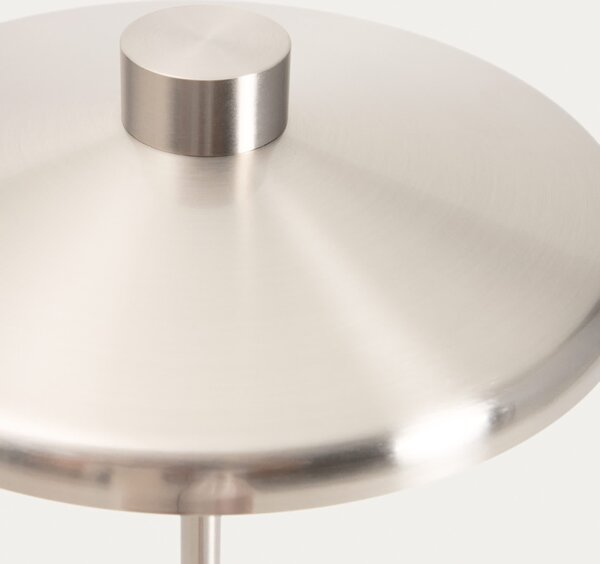 Kave Home Stříbrná kovová stojací lampa Nuvira 130 cm