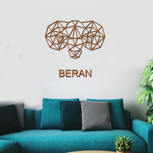 Dřevěná dekorace znamení BERAN | Rozměry (cm): 40x25 | Zvolte barvu dekoru: Javor