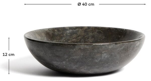 Kave Home Šedé mramorové umyvadlo na desku Darnen 40 cm