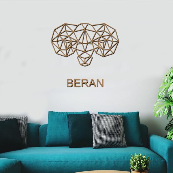 Dřevěná dekorace znamení BERAN | Rozměry (cm): 40x25 | Zvolte barvu dekoru: Javor