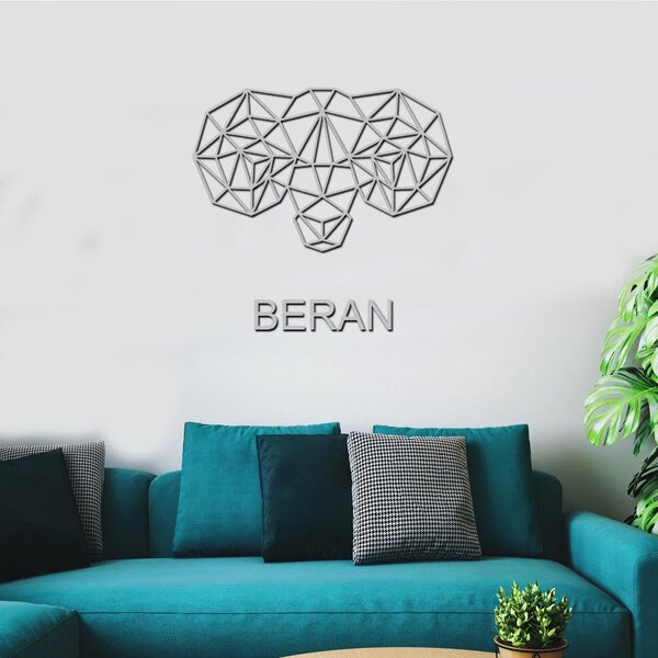 Dřevo života | Dřevěná dekorace znamení BERAN | Rozměry (cm): 40x25 | Barva: Šedá