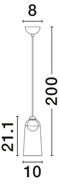 -25 % Dny MOMENTI– Nova Luce Kouřově šedé závěsné LED světlo Dione 10 cm