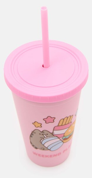 Sinsay - Hrnek s víčkem a brčkem Pusheen the Cat - vícebarevná