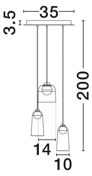 -25 % Dny MOMENTI– Nova Luce Kouřově šedé závěsné LED světlo Dione 35 cm