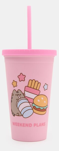 Sinsay - Hrnek s víčkem a brčkem Pusheen the Cat - vícebarevná