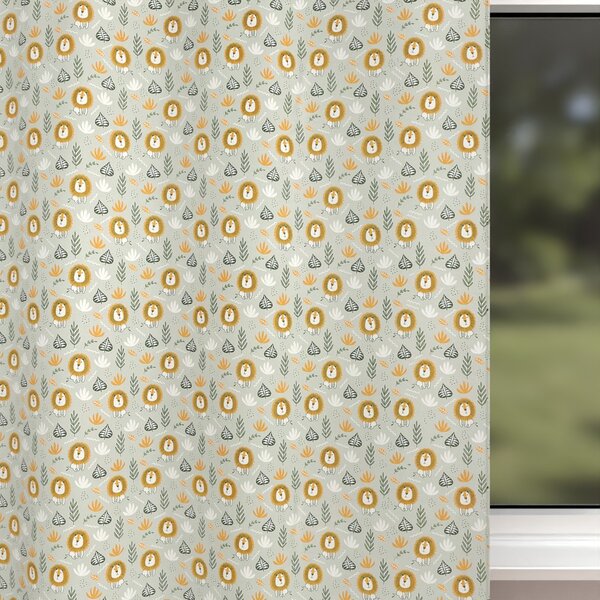 Biante Dětský bavlněný závěs Sandra SA-565 Lvi na šedém 150x150 cm