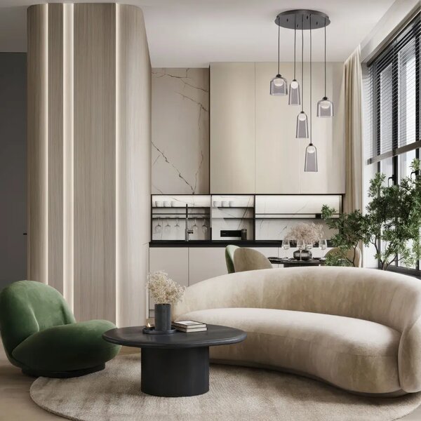 -25 % Dny MOMENTI– Nova Luce Kouřově šedé závěsné LED světlo Dione 45 cm