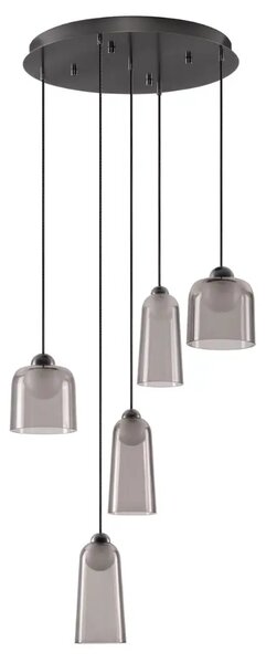 -25 % Dny MOMENTI– Nova Luce Kouřově šedé závěsné LED světlo Dione 45 cm
