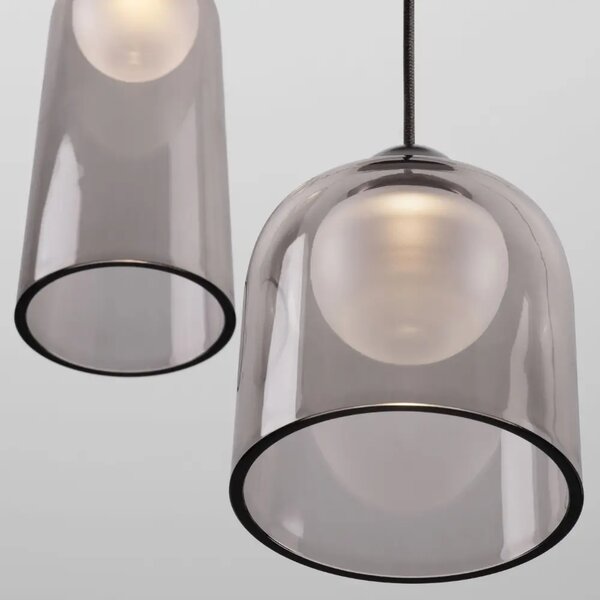 -25 % Dny MOMENTI– Nova Luce Kouřově šedé závěsné LED světlo Dione 35 cm