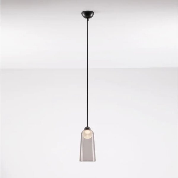 -25 % Dny MOMENTI– Nova Luce Kouřově šedé závěsné LED světlo Dione 10 cm