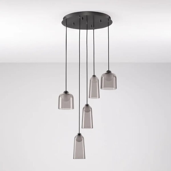 -25 % Dny MOMENTI– Nova Luce Kouřově šedé závěsné LED světlo Dione 45 cm